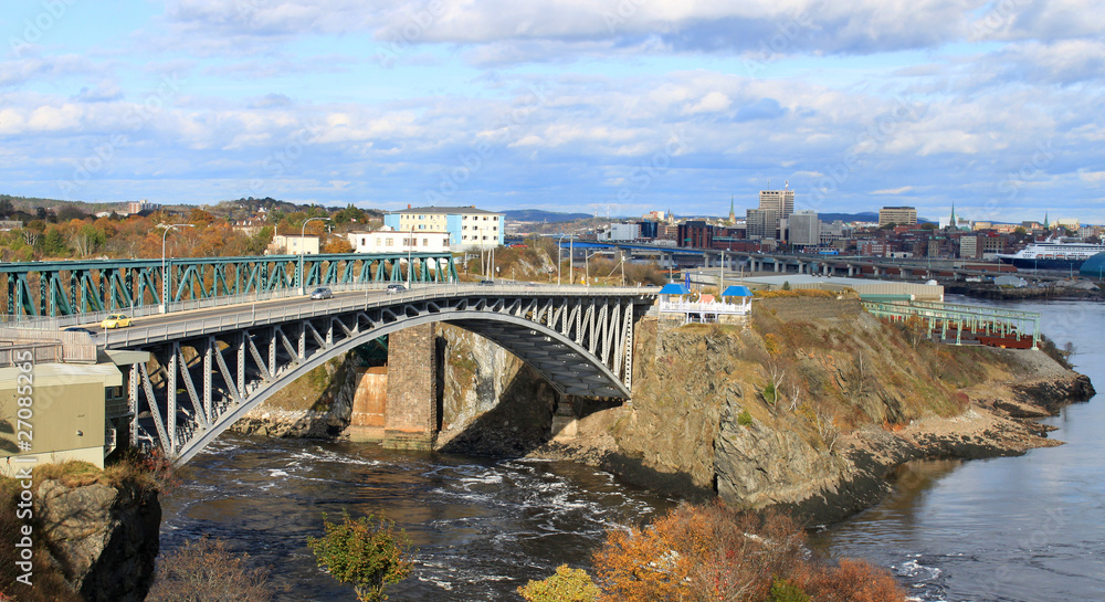 Fototapeta premium Reversing Falls bridge, Saint John NB