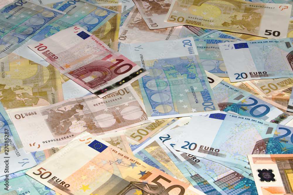 Background made of EURO money, a lot of Euro