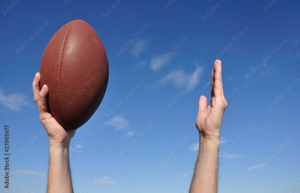 American Football Player Celebrates a Touchdown American Football Player Celebrates a Touchdown