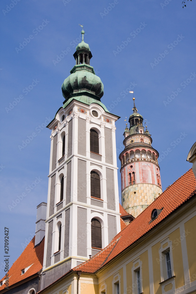 Fototapeta premium czech historical town Cesky Krumlov enlisted in UNESCO