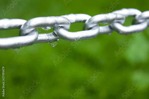 Chain above Green Background