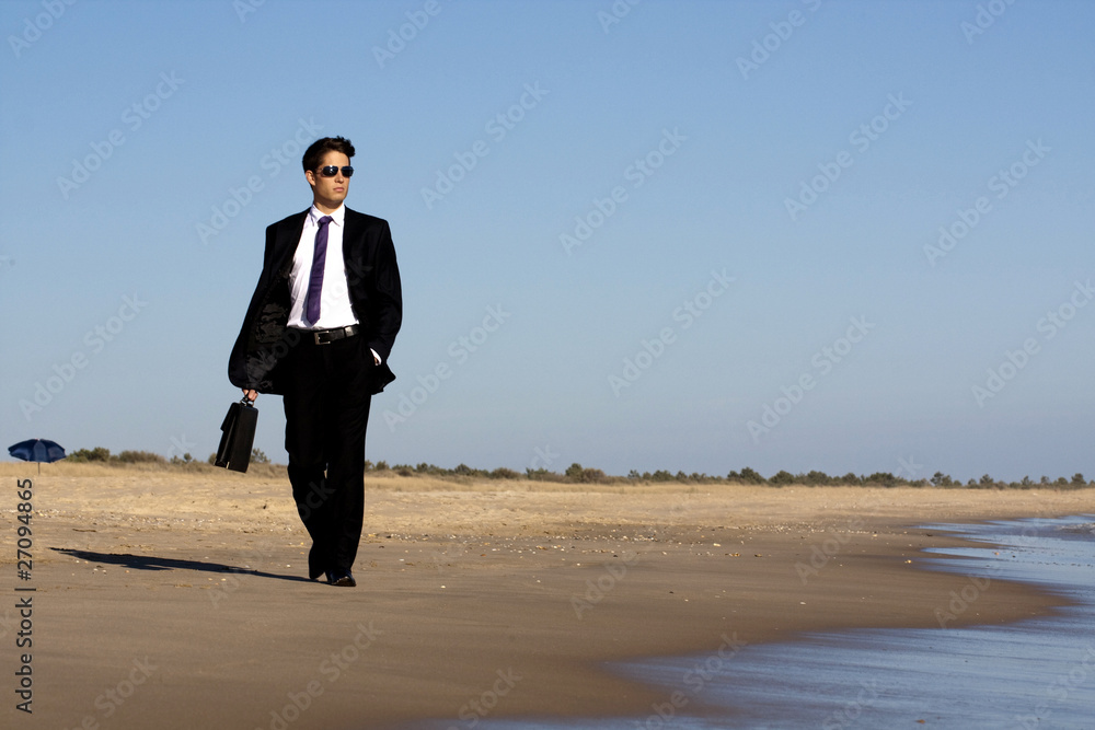 walking in the beach