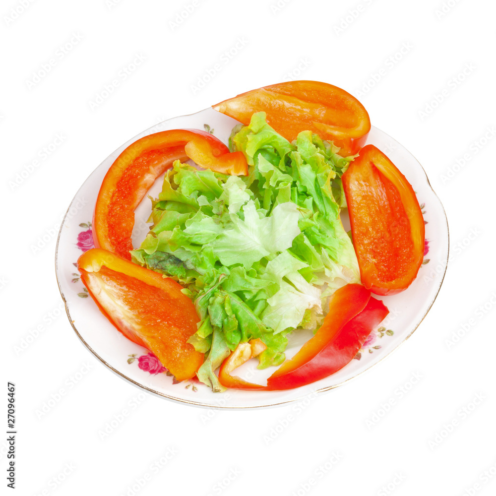 Salad leaves and pepper Salad leaves and pepper