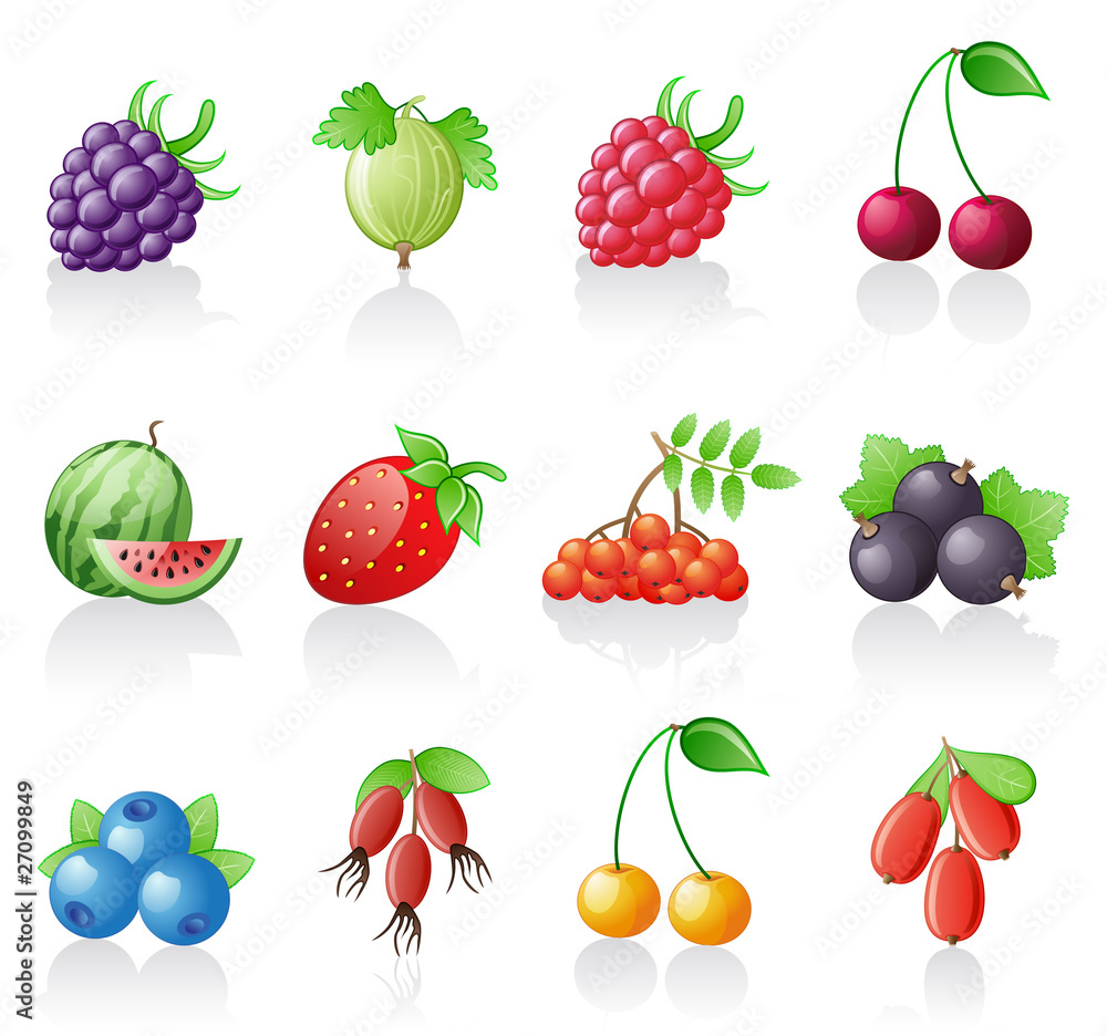 Berries icon set. Berries icon set.
