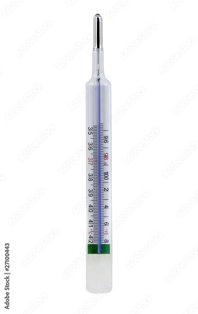 mercury free thermometer on a white background mercury free thermometer on a white background