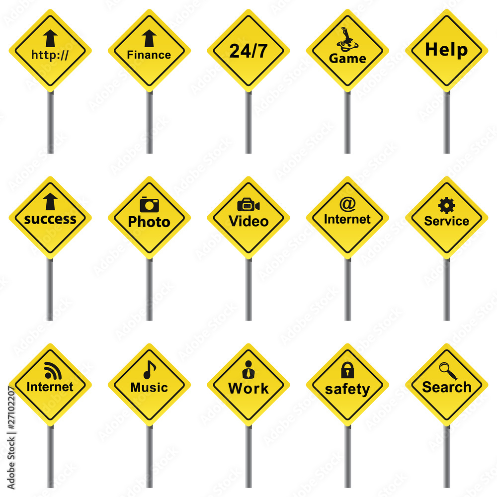 Set of traffic signs vector format.