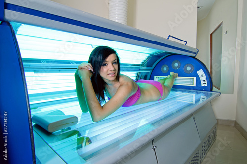 Young Woman in Solarium
