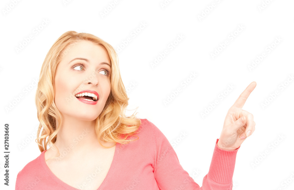 businesswoman pointing her finger businesswoman pointing her finger