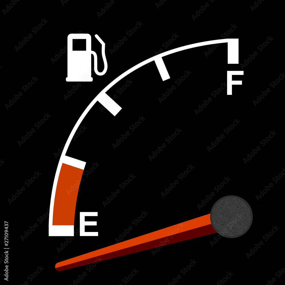 Naklejka premium Dashboard gas gauge