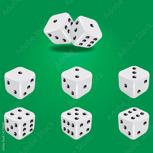 Obraz na plátně White dice
