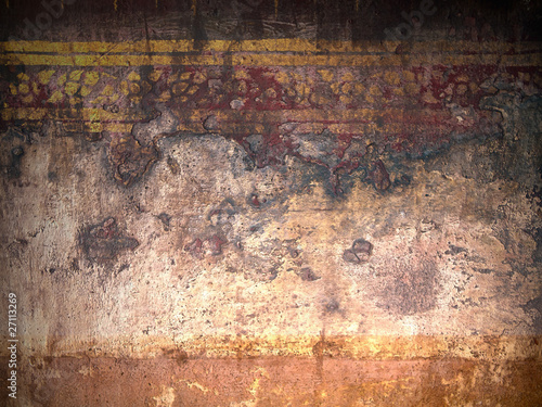 Old grunge wall of thai temple