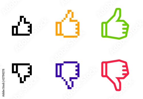 Thumbs up and down icons for website (min 10×10 px)