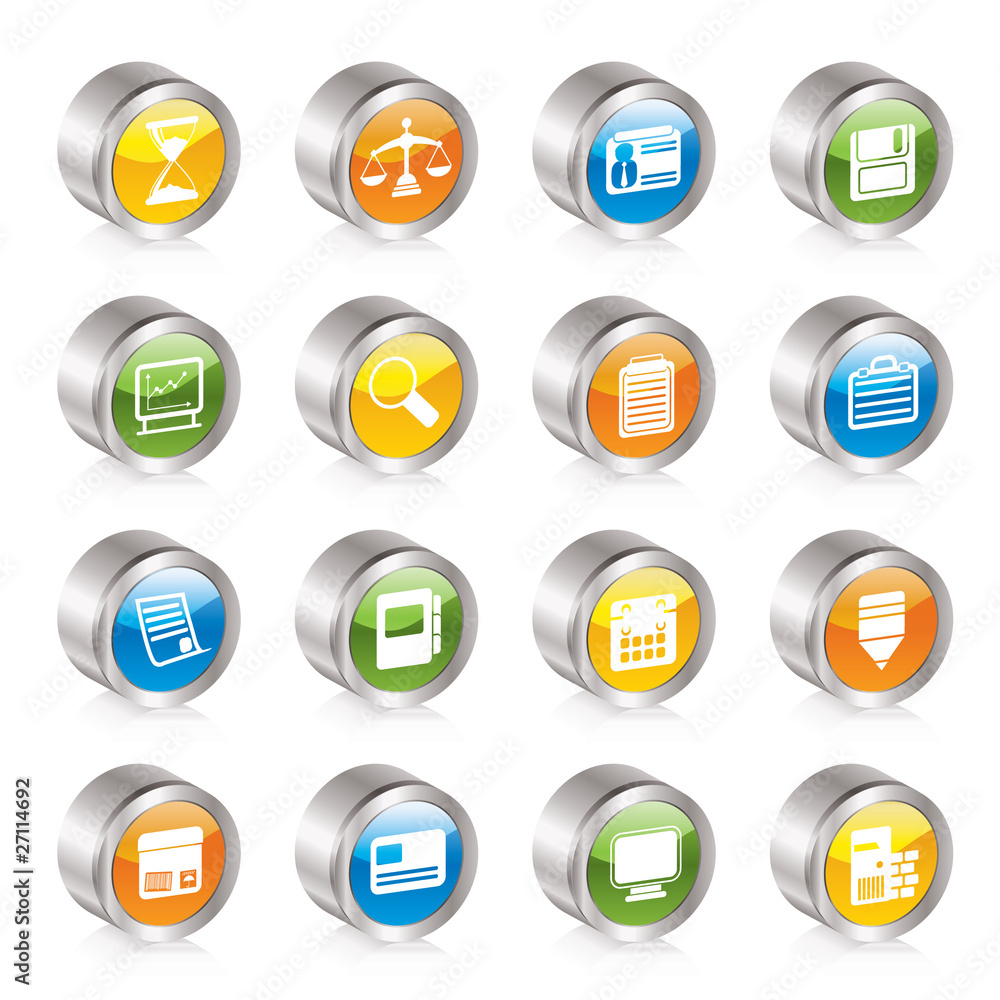 Business and office Icons vector icon set Business and office Icons vector icon set