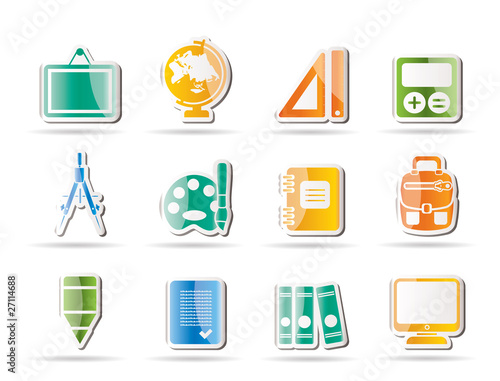 School and education icons - vector icon set