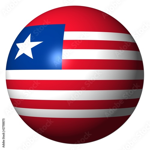Free Download Liberia flag sphere isolated on white illustration - GFXLoad