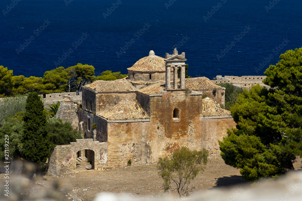 The Gothic church of the castle of Pylos, Greece