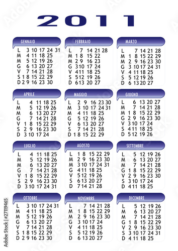 Calendario 2011 blu