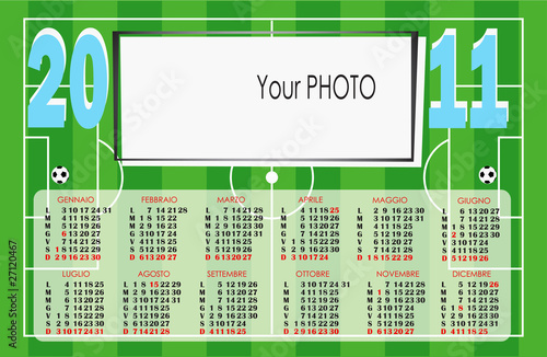 Calendario campo di calcio
