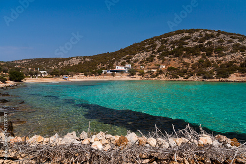Typical Greek island sea, sand and sun scenery
