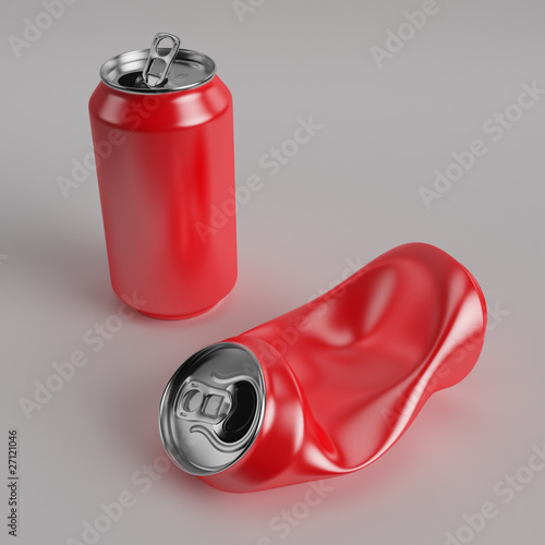 Drink can deformed