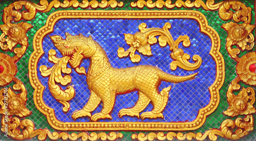 fairy tale leo in thai style art molding