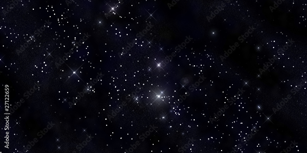 Starry space cluster