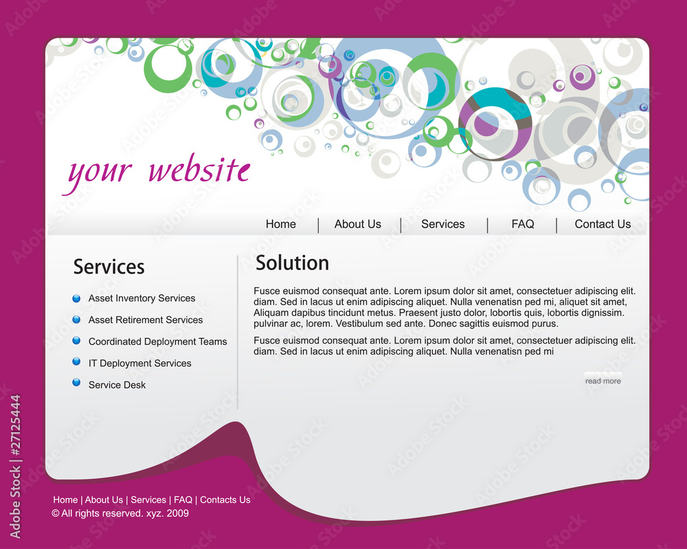 web site template design
