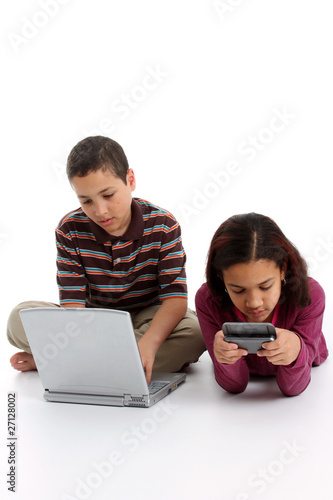 Children On White Background