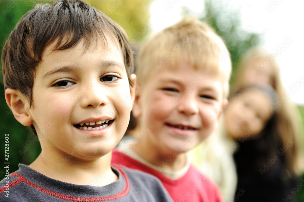 Happiness without limit, happy children together outdoor Happiness without limit, happy children together outdoor