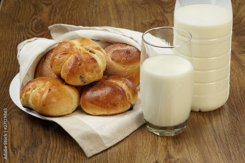 Glass of milk and pie Glass of milk and pie