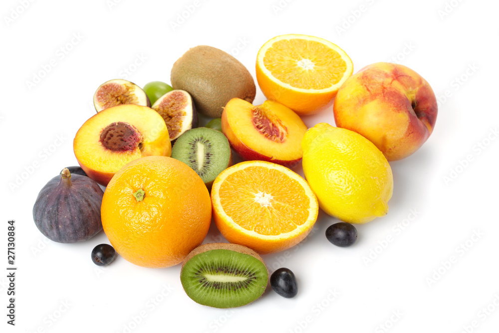 Fruit on a white background Fruit on a white background