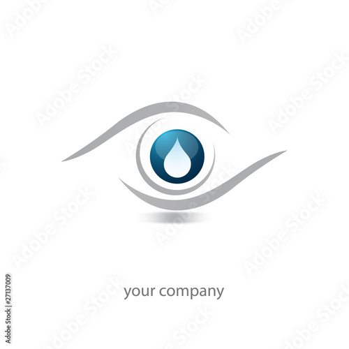 logo entreprise, oeil, eau