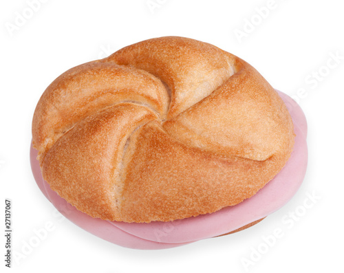 Semmel mit Wurst; Beschneidungspfad