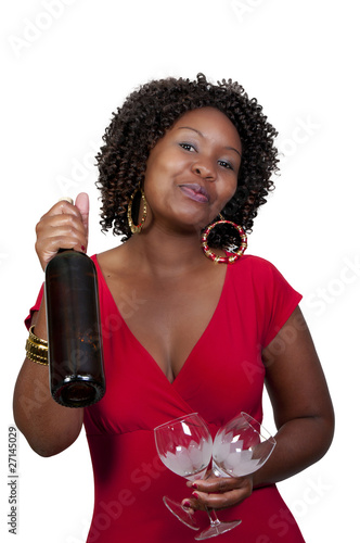 Woman with Wine photo