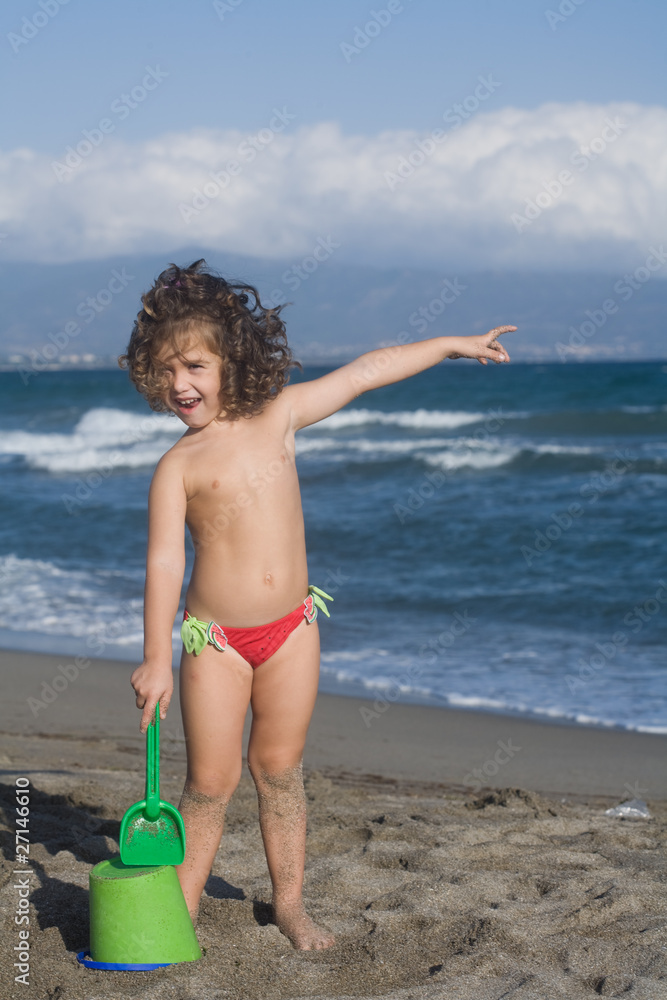 Bambina In Riva Al Mare Stock Photo Adobe Stock Bambina In Riva Al Mare Stock Photo Adobe Stock