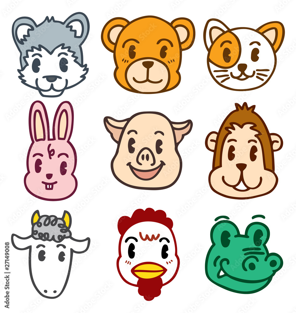Obraz premium cartoon animal head