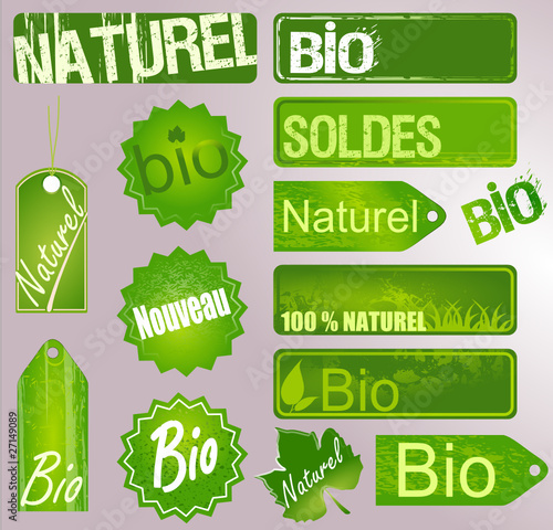 bio, nature, naturel , étiquettes ou bannières