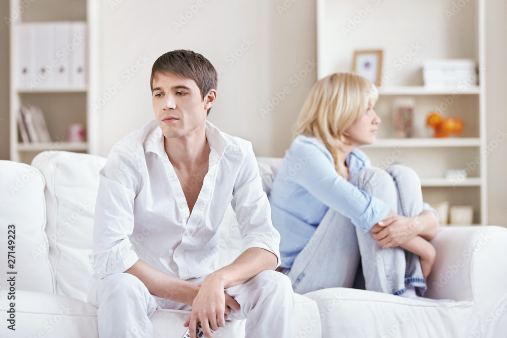Couple quarreled at home Couple quarreled at home