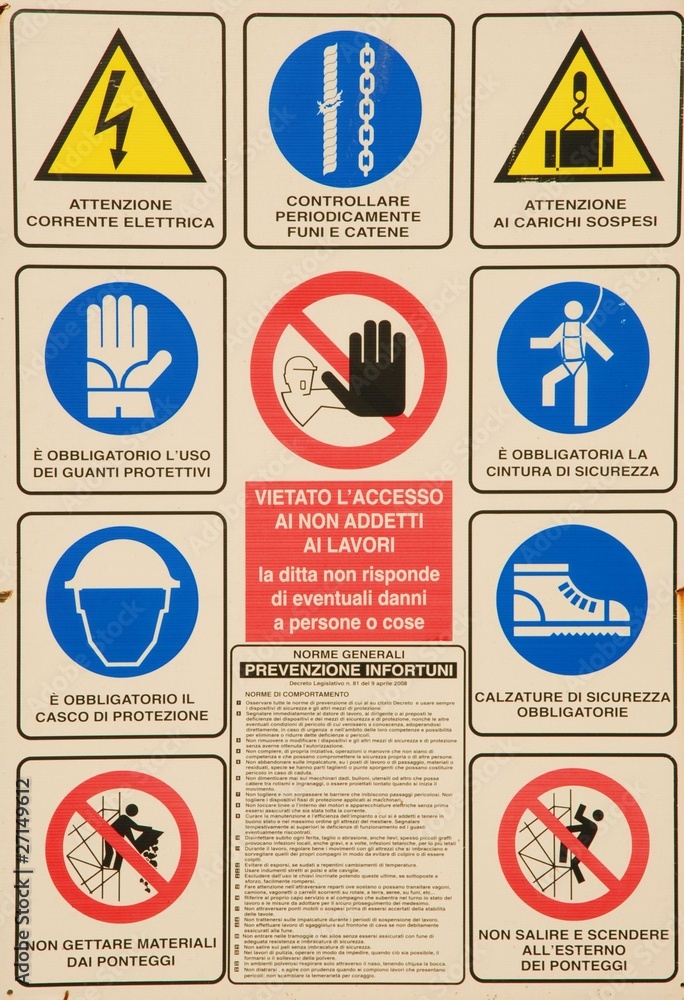 prevenzione infortuni-segnaletica prevenzione infortuni-segnaletica
