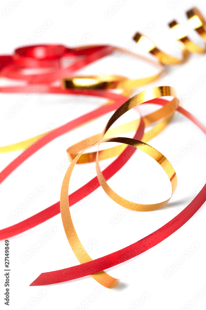 Ribbons on the white background Ribbons on the white background