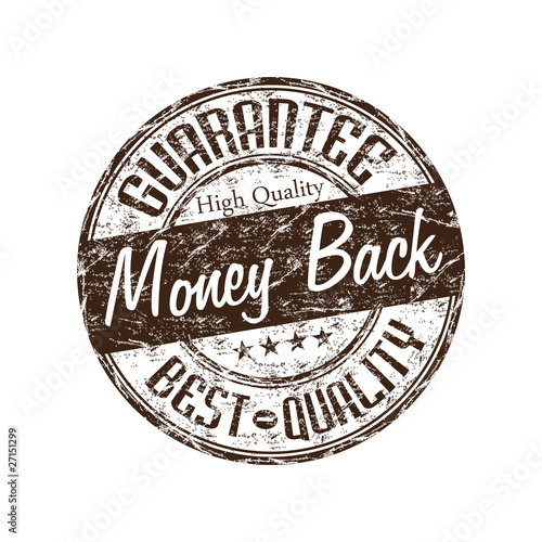Money back guarantee stamp