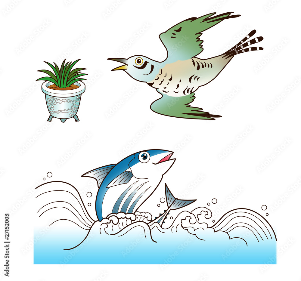 目に青葉 山ホトトギス 初鰹 Stock イラスト Adobe Stock