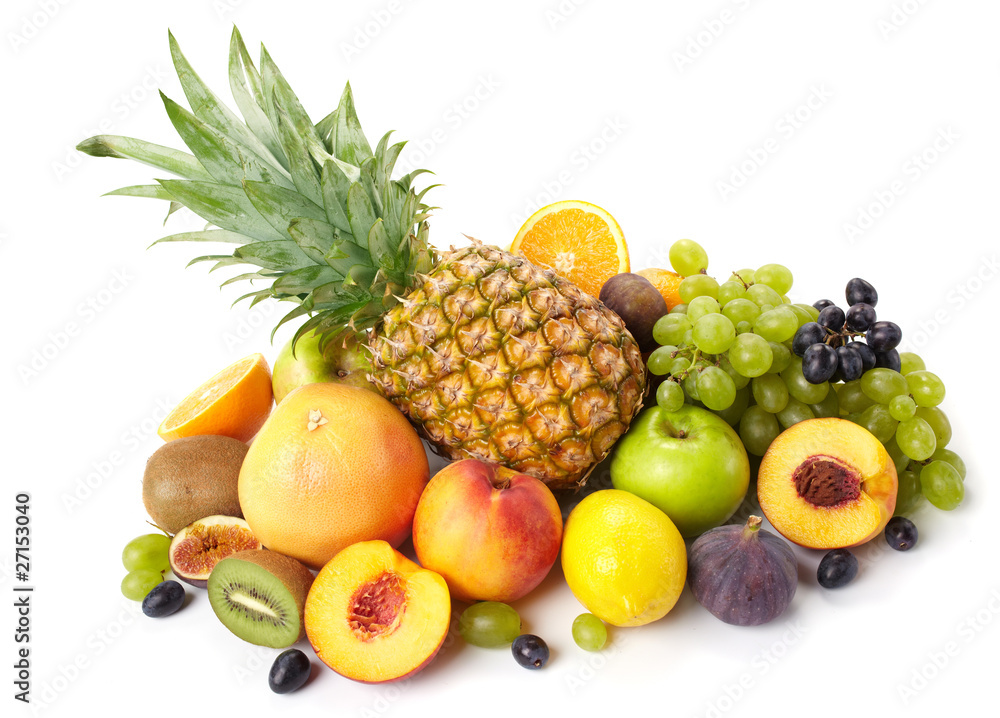 Fruit on a white background Fruit on a white background
