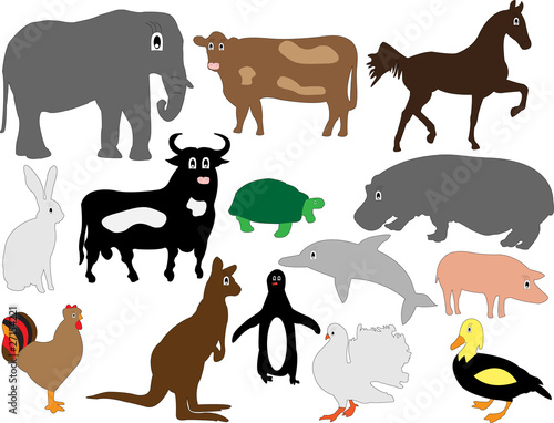 cartoon animals - vector