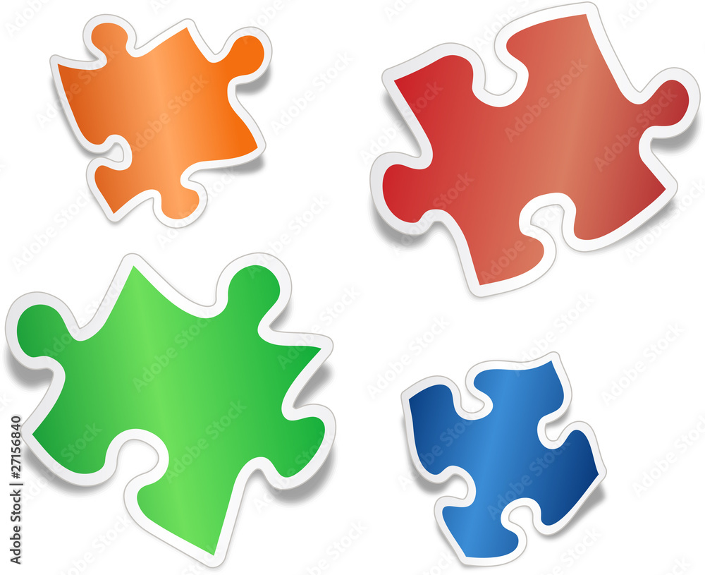 Shiny jig saw puzzle pieces Shiny jig saw puzzle pieces