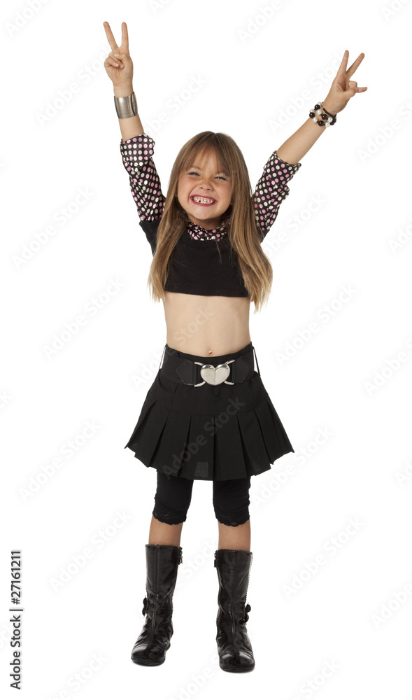 Trendy Little Girl on White Trendy Little Girl on White