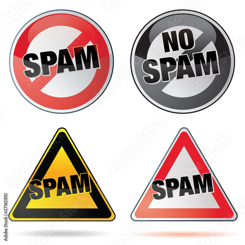 icone, picto, bouton : no spam photo