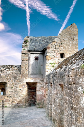 Quadro su tela Tour de guet et chemin de ronde - Mont Saint Michel