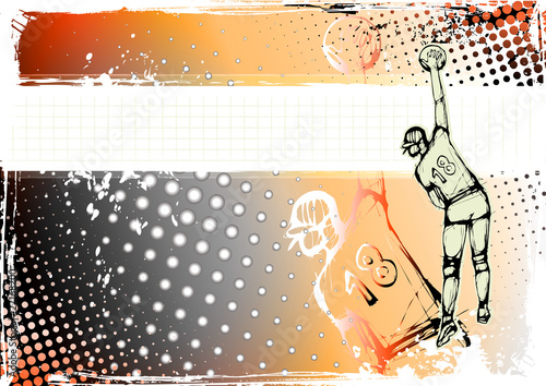 orange volleyball background