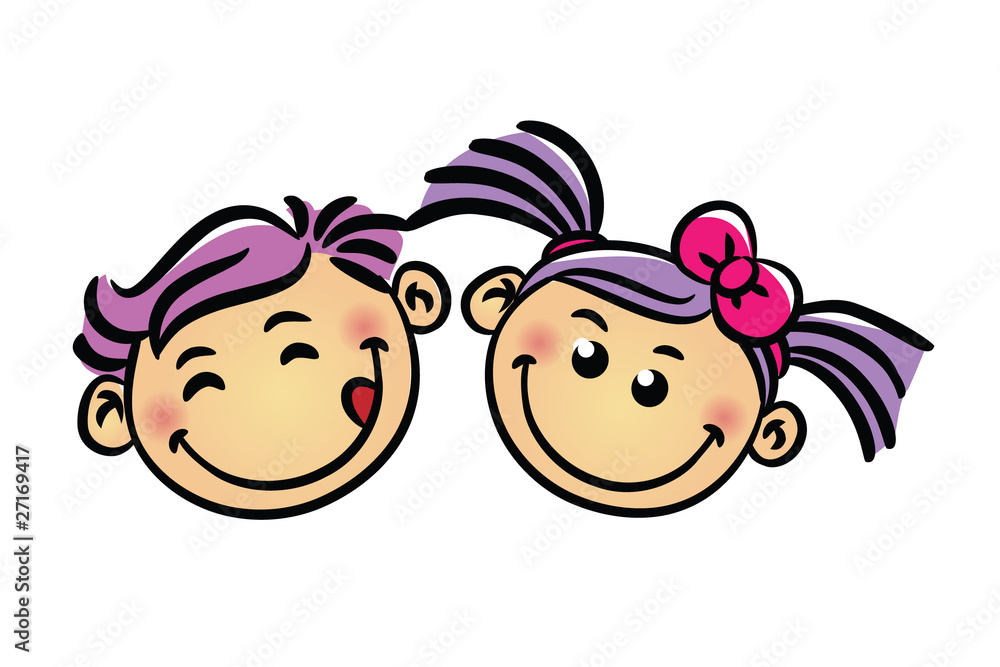 Two kid icon Two kid icon